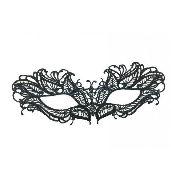 Grey Butterfly Lace Mask