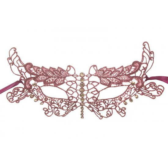 Light Purple Glitter Lace Mask
