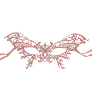 Pink Butterfly Wing Lace Mask
