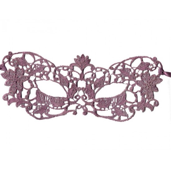 Light Purple Floral Lace Mask