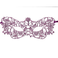 Purple Floral Lace Mask