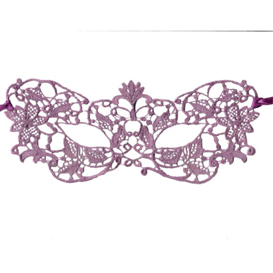 Purple Floral Lace Mask