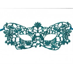 Sky Blue Floral Lace Mask