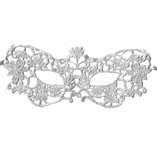 White Floral Lace Mask
