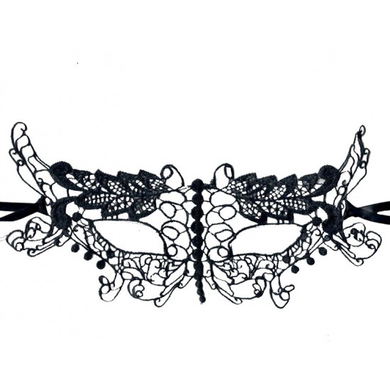 Black Leaf Lace Mask Black Leaf Lace Mask