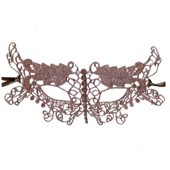 Rose Gold Leaf Lace Mask