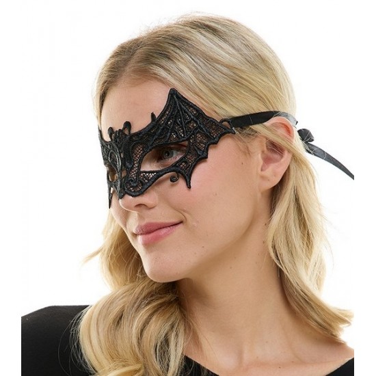 Black Bat Lace Mask