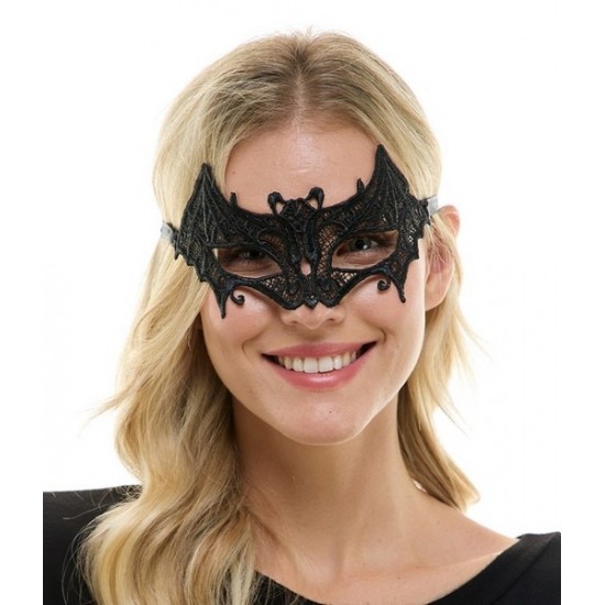 Black Bat Lace Mask