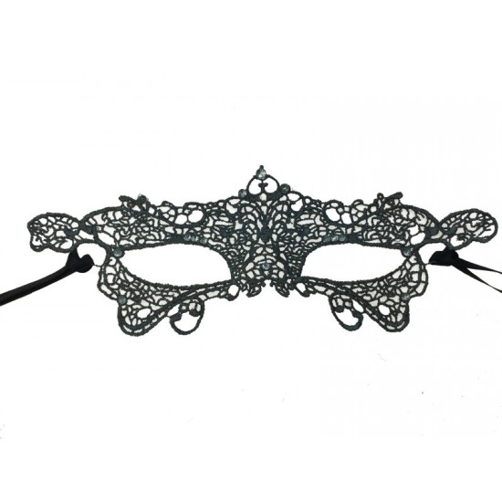 Grey Elegant Lace Mask