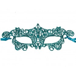 Sky Blue Elegant Lace Mask
