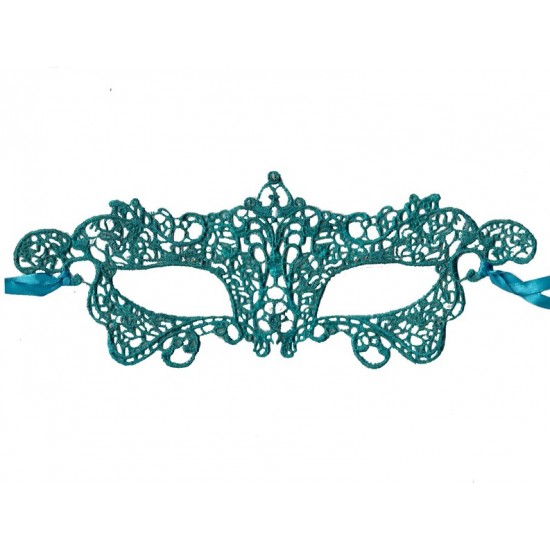 Sky Blue Elegant Lace Mask