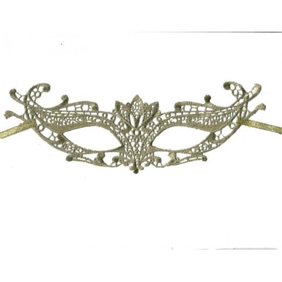 Gold Floral Lace Mask Gold Floral Lace Mask