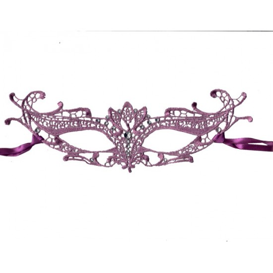 Light Purple Floral Lace Mask