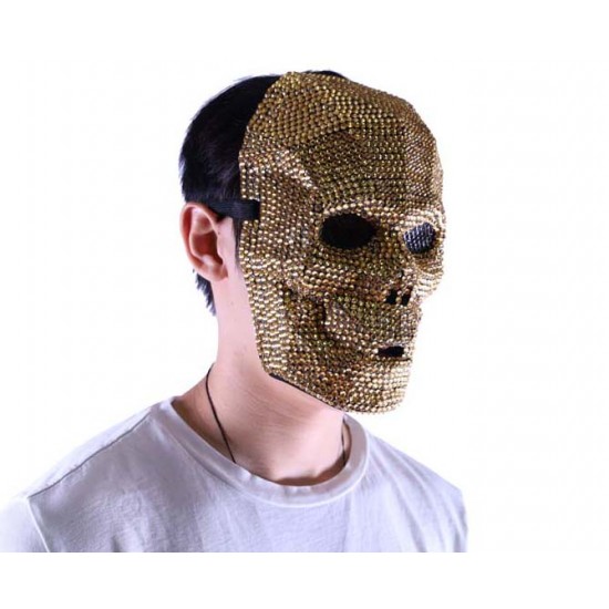 Gold Rhinestone Skull Mask Gold Rhinestone Skull Mask