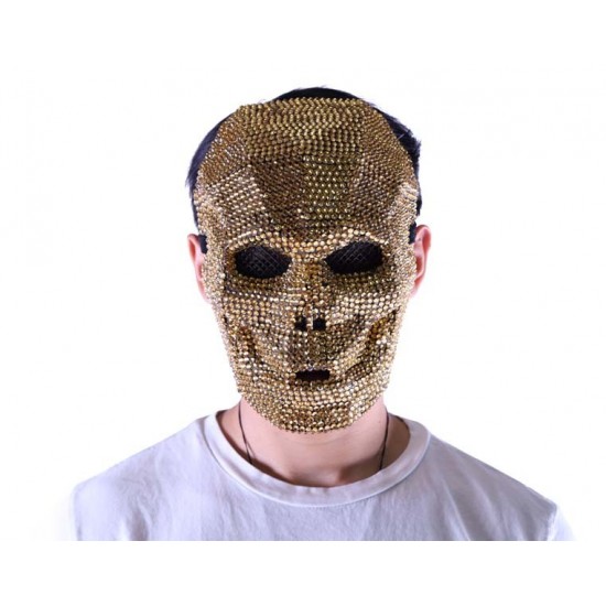 Gold Rhinestone Skull Mask Gold Rhinestone Skull Mask
