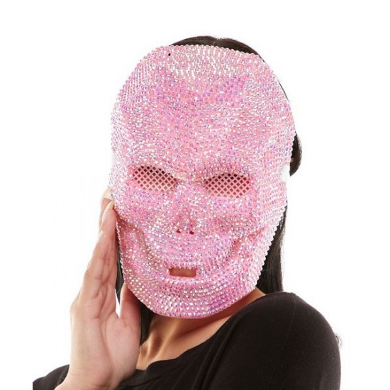 Pink Rhinestone Skull Mask Pink Rhinestone Skull Mask