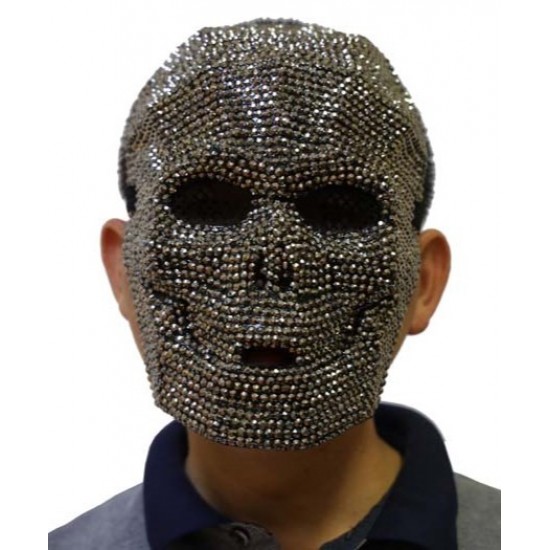 Silver Rhinestone Skull Mask Silver Rhinestone Skull Mask