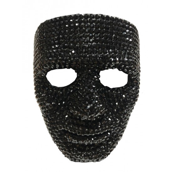Black Rhinestone Mask