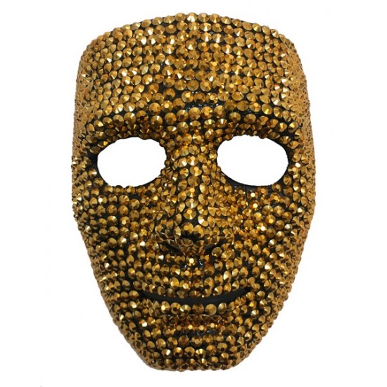 Gold Rhinestone Mask Gold Rhinestone Mask