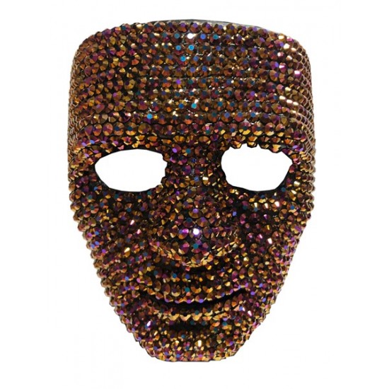 Rainbow Rhinestone Mask