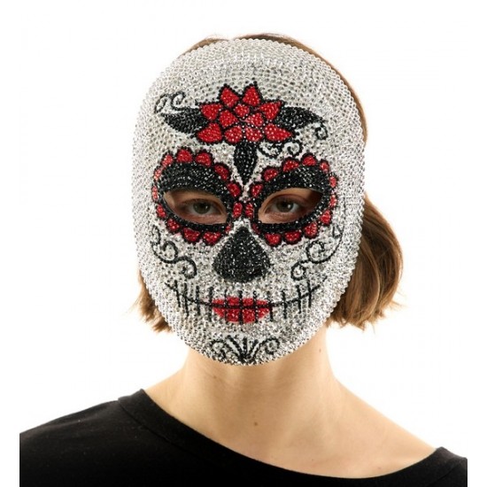 Day of the Dead Rhinestone Mask Day of the Dead Rhinestone Mask