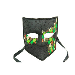 Black Bauta Masquerade Mask