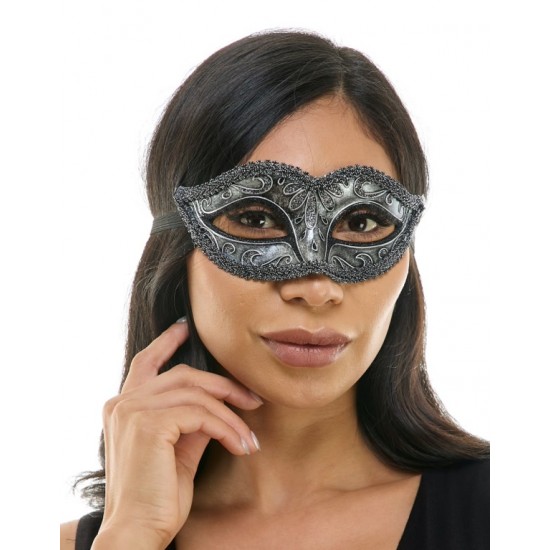 Silver Venetian Masquerade Mask