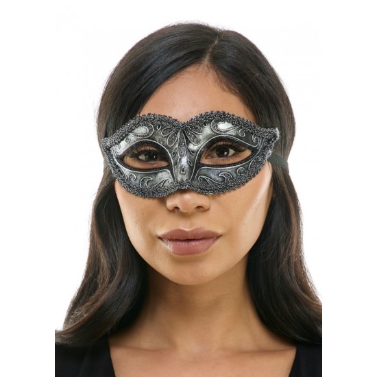 Silver Venetian Masquerade Mask