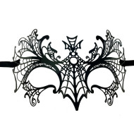 Black Spiderweb Metal Masquerade Mask Black Spiderweb Metal Masquerade Mask