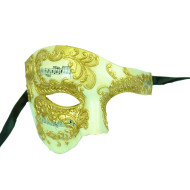 Gold Baroque Music Half Face Mask