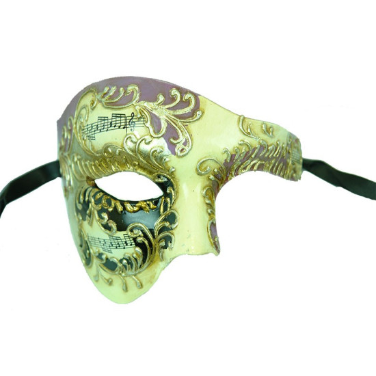 Purple & Black Baroque Music Mask