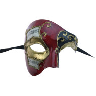 Red & Black Baroque Music Mask