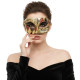 Gold & Black Diamond Pattern Venetian Mask