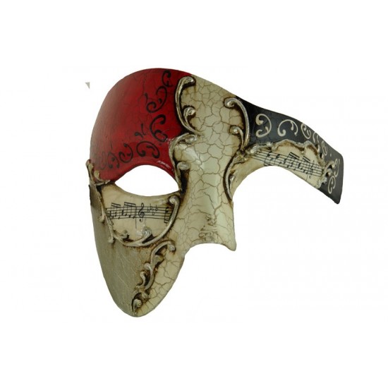 Red Music Venetian Mask