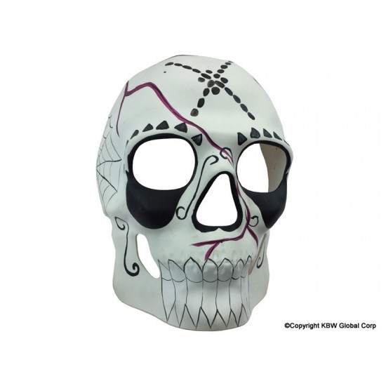 White Day of the Dead Skull Mask