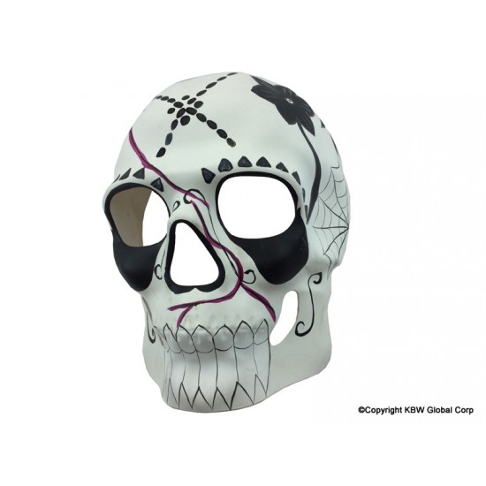 White Day of the Dead Skull Mask