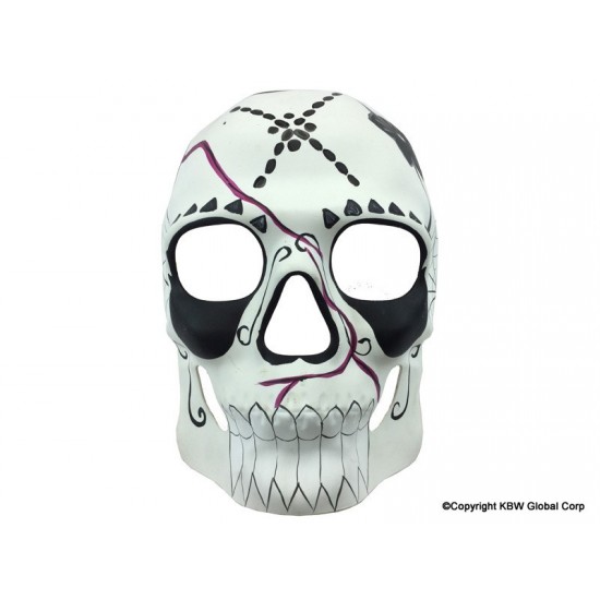 White Day of the Dead Skull Mask