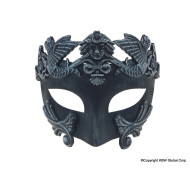 Silver Warrior Venetian Mask