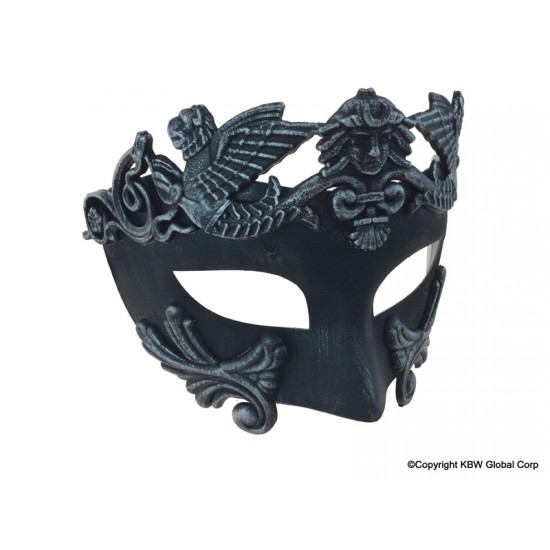 Silver Warrior Venetian Mask
