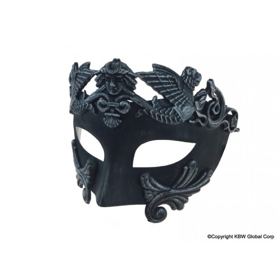 Silver Warrior Venetian Mask