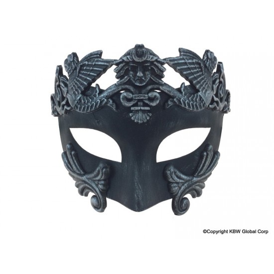 Silver Warrior Venetian Mask