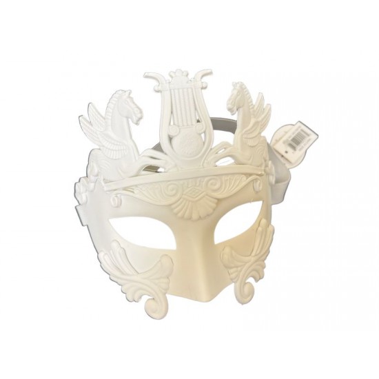 White Warrior Venetian Mask