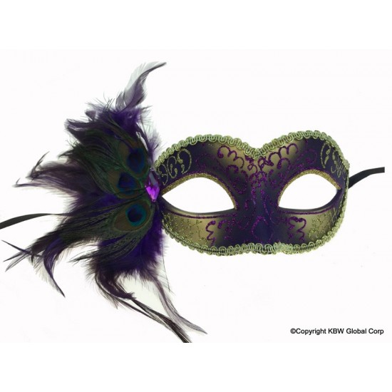 Purple Feather Mask