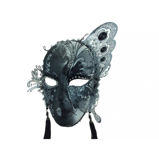 Black & Silver Butterfly Mask