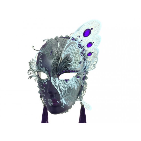 Purple & Silver Butterfly Mask
