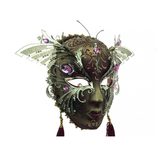 Pink & Gold Butterfly Mask