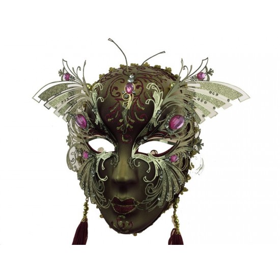 Pink & Gold Butterfly Mask