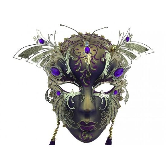 Purple & Gold Butterfly Mask