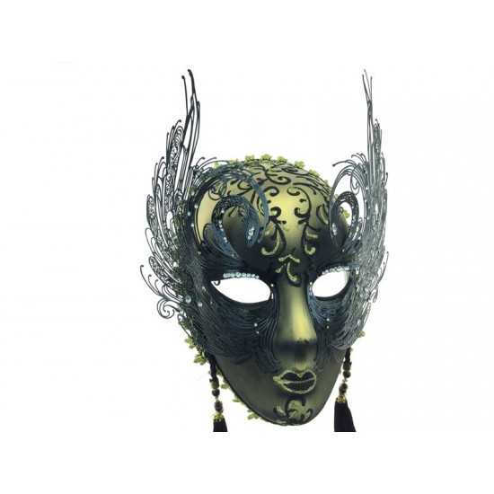 Black & Gold Winged Mask
