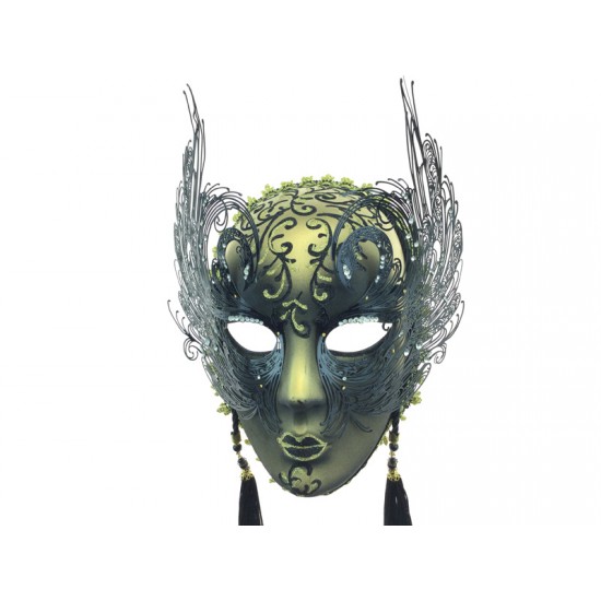 Black & Gold Winged Mask